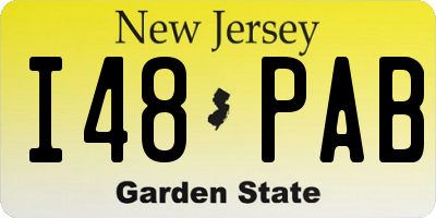 NJ license plate I48PAB