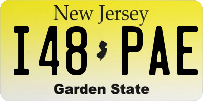NJ license plate I48PAE