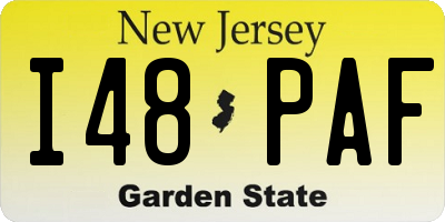 NJ license plate I48PAF