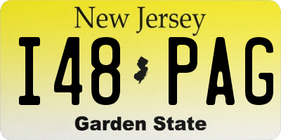 NJ license plate I48PAG