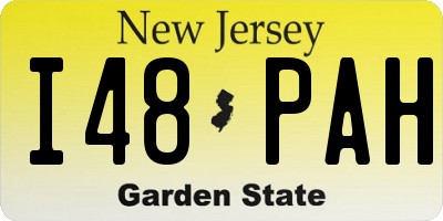 NJ license plate I48PAH