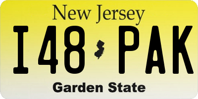 NJ license plate I48PAK
