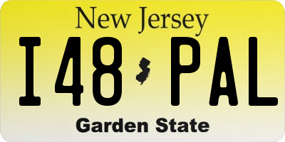 NJ license plate I48PAL
