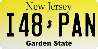 NJ license plate I48PAN