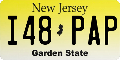 NJ license plate I48PAP