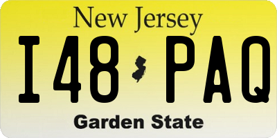 NJ license plate I48PAQ