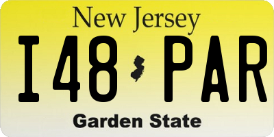 NJ license plate I48PAR