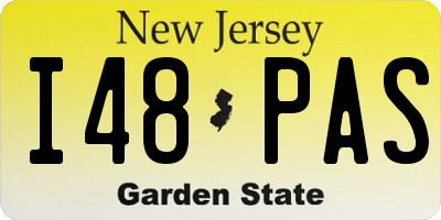 NJ license plate I48PAS