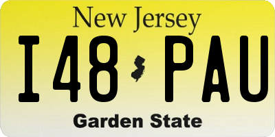 NJ license plate I48PAU