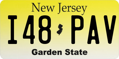 NJ license plate I48PAV