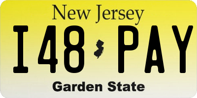 NJ license plate I48PAY