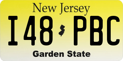 NJ license plate I48PBC