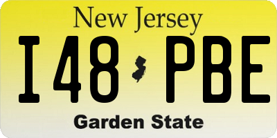 NJ license plate I48PBE