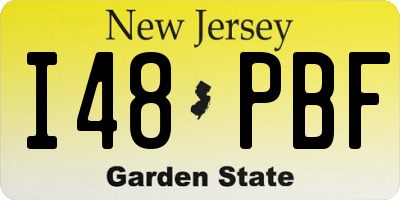 NJ license plate I48PBF