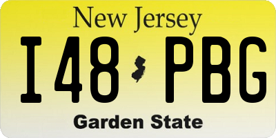 NJ license plate I48PBG