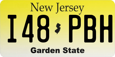 NJ license plate I48PBH