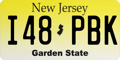 NJ license plate I48PBK
