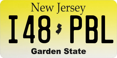 NJ license plate I48PBL