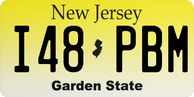NJ license plate I48PBM