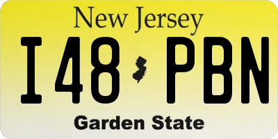 NJ license plate I48PBN