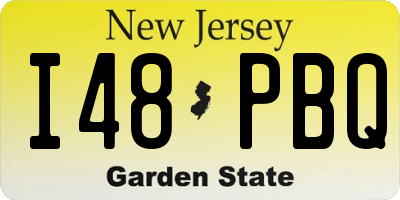 NJ license plate I48PBQ
