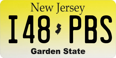 NJ license plate I48PBS