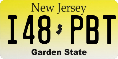 NJ license plate I48PBT