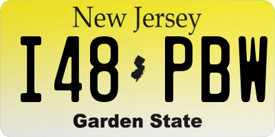 NJ license plate I48PBW