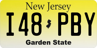 NJ license plate I48PBY