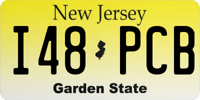 NJ license plate I48PCB