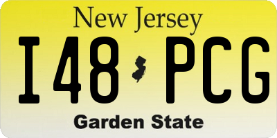 NJ license plate I48PCG