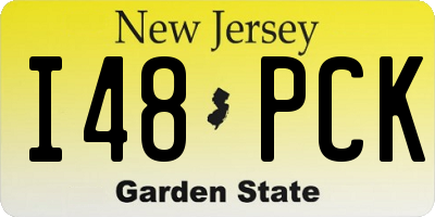 NJ license plate I48PCK