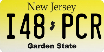 NJ license plate I48PCR