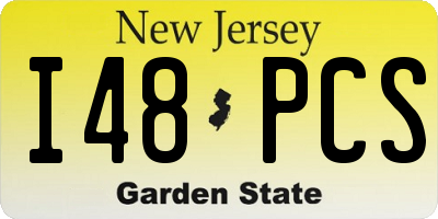 NJ license plate I48PCS