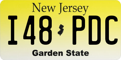 NJ license plate I48PDC