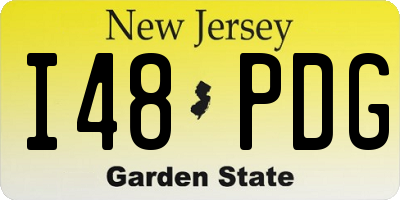 NJ license plate I48PDG