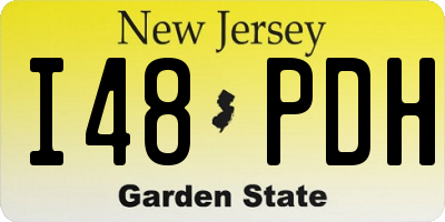 NJ license plate I48PDH