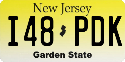 NJ license plate I48PDK