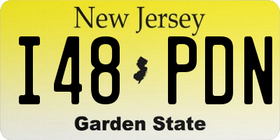 NJ license plate I48PDN