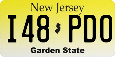 NJ license plate I48PDO
