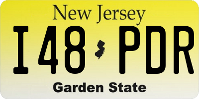 NJ license plate I48PDR