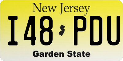 NJ license plate I48PDU