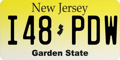 NJ license plate I48PDW