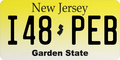 NJ license plate I48PEB