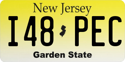 NJ license plate I48PEC