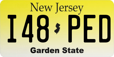 NJ license plate I48PED