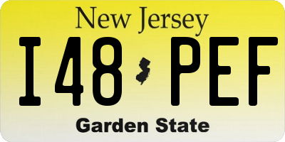 NJ license plate I48PEF