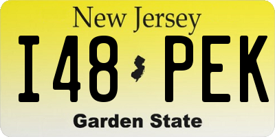 NJ license plate I48PEK