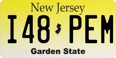 NJ license plate I48PEM