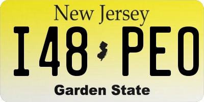 NJ license plate I48PEO